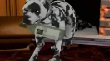 Filthy Asian bestiality cartoon with a pretty nice Dalmatian