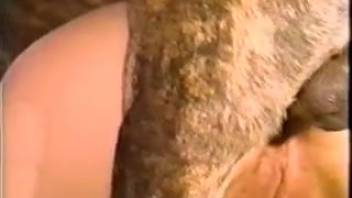 Vintage doggy-style animal sex with a flexible whore