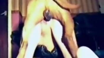 Classic porno video featuring doggy style sex