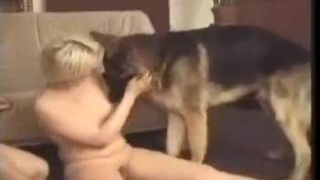 Filthy rear-entry sex session involving a canine and a mature vixen